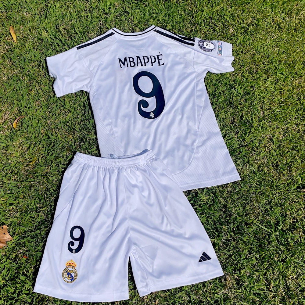 Kids Mbappe Real Madrid jersey